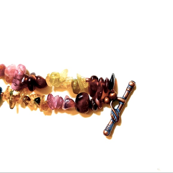 Rainbow Tourmaline Double Strand Bracelet - Picture 7 of 8